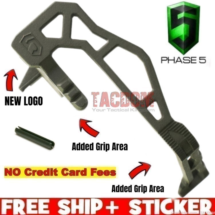 PHASE 5 WSI EBRV3 OD Extended Bolt Catch Release 5.56 BAD Lever AR15 AR-img-0