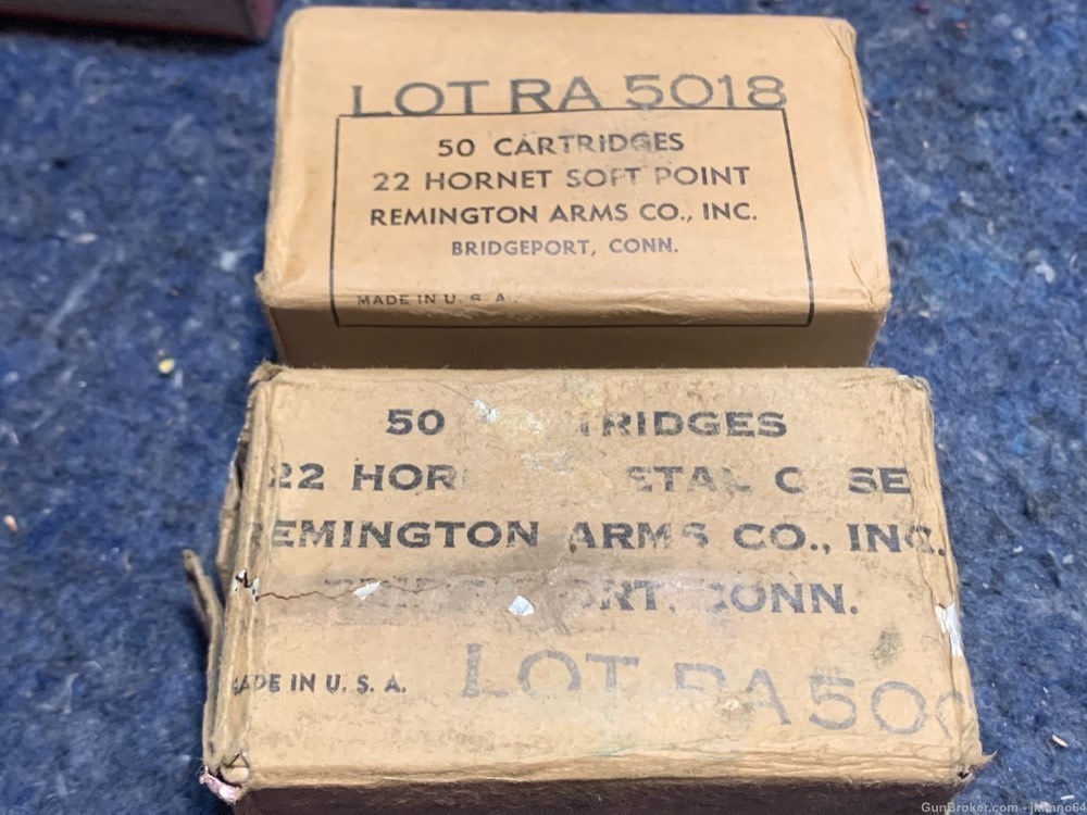 100 rounds of vintage US military issued Remington 22 Hornet 45gr SP ammo-img-0