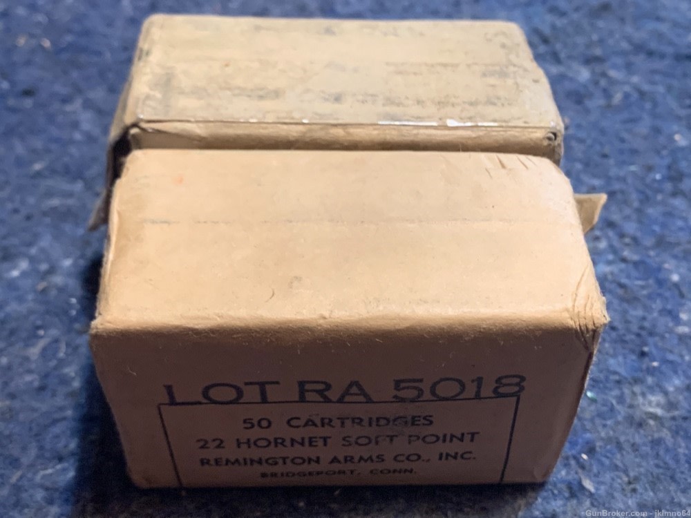100 rounds of vintage US military issued Remington 22 Hornet 45gr SP ammo-img-3