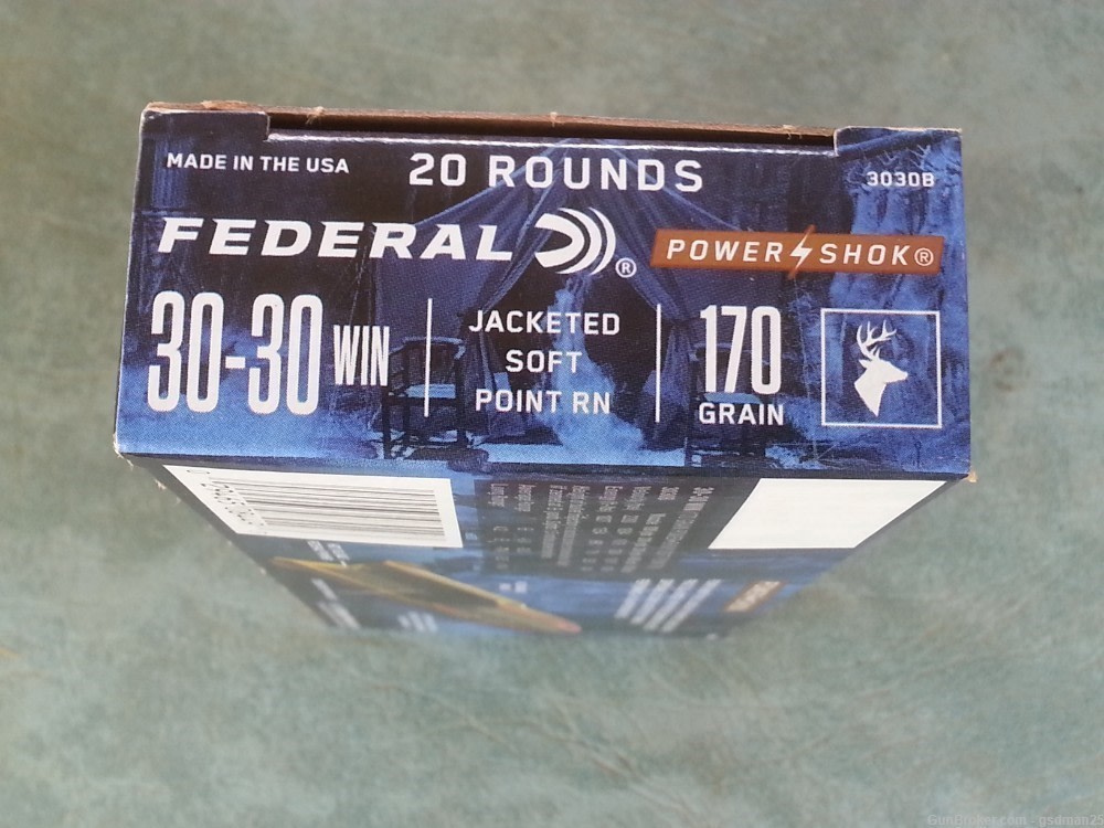 Federal 30.30 170 gr Jacketed Soft Point Box of 20-img-0