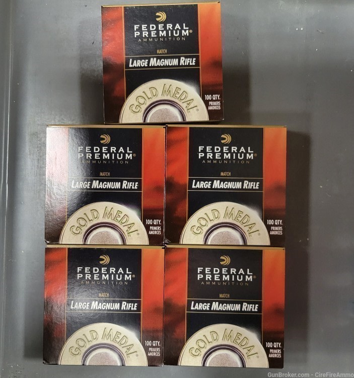 215m Large rifle magnum Match Primers Gold Medal Federal #215M (500 ct) -img-0