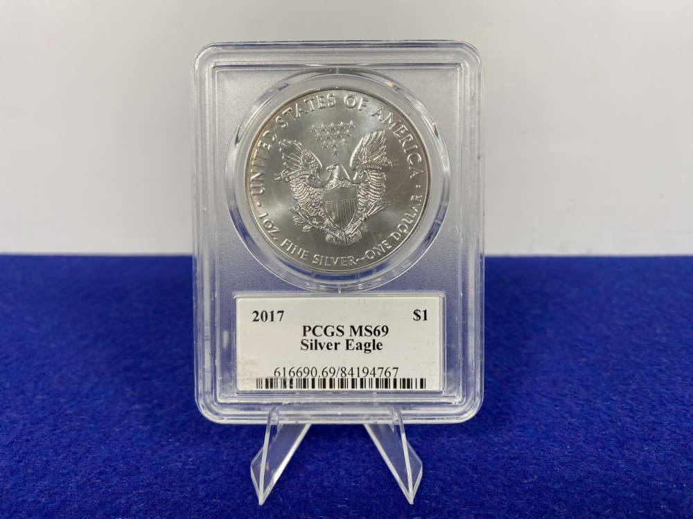 2017 American Silver Eagle PCGS MS69 .999 Pure Silver *1 Troy Ounce*-img-4