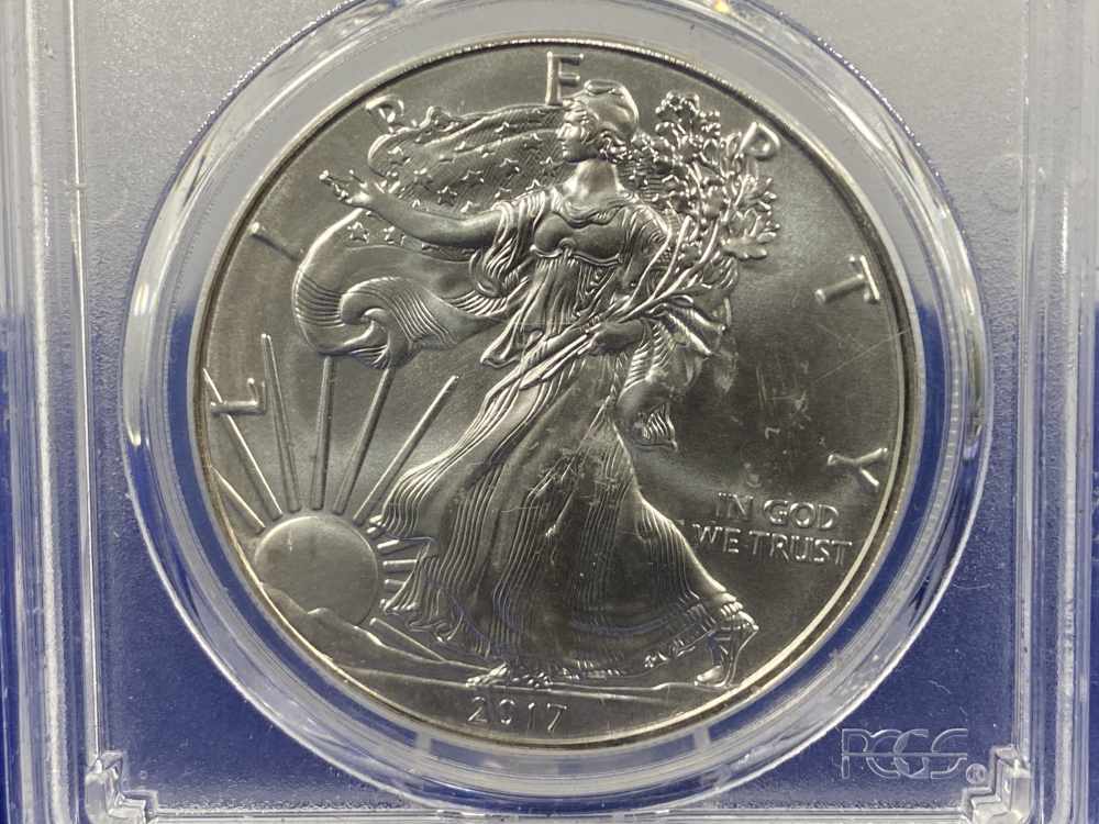 2017 American Silver Eagle PCGS MS69 .999 Pure Silver *1 Troy Ounce*-img-3