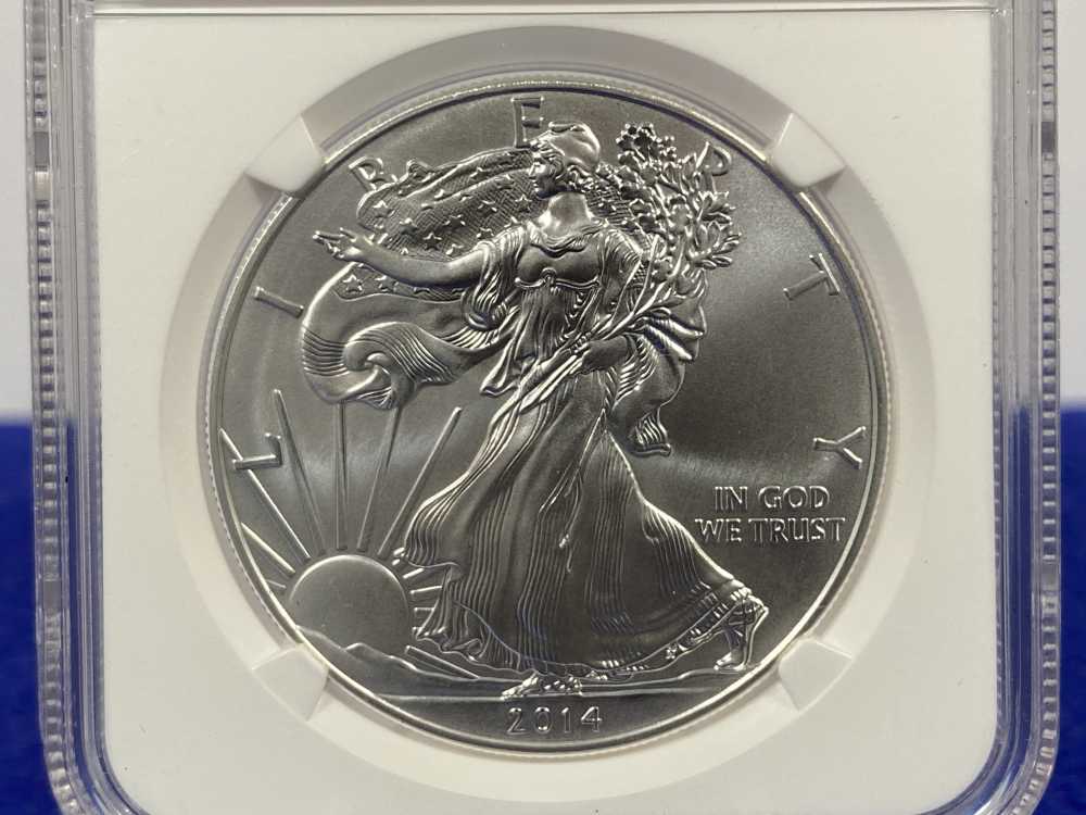 2014 American Silver Eagle NGC MS69 *First Release Edition* 999 PURE SILVER-img-3