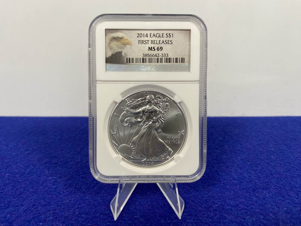 2014 American Silver Eagle NGC MS69 *First Release Edition* 999 PURE SILVER-img-6