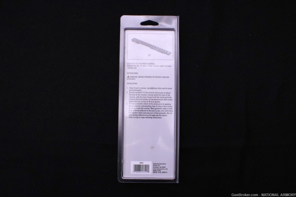 Weaver Remington 700 Short Action Extended Multi Slot Base 99500-img-3