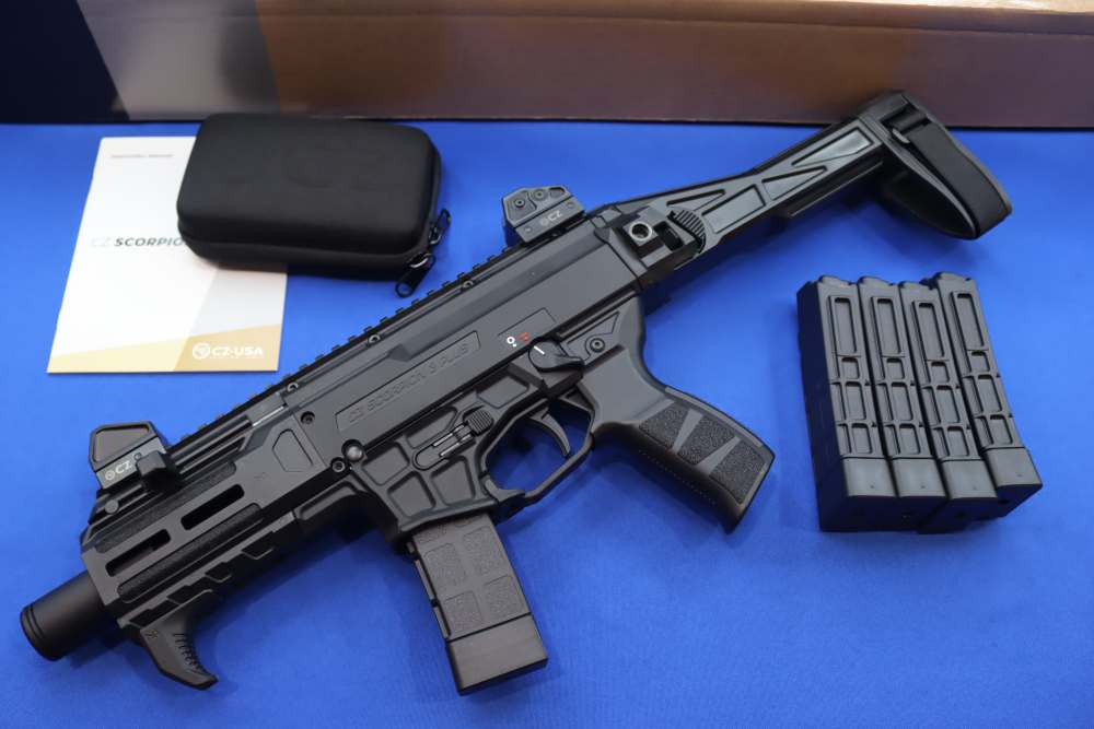 CZ Model SCORPION 3+ MICRO Pistol 9MM 5-MAGS Folding Arm Brace 20RD Semi SA-img-28