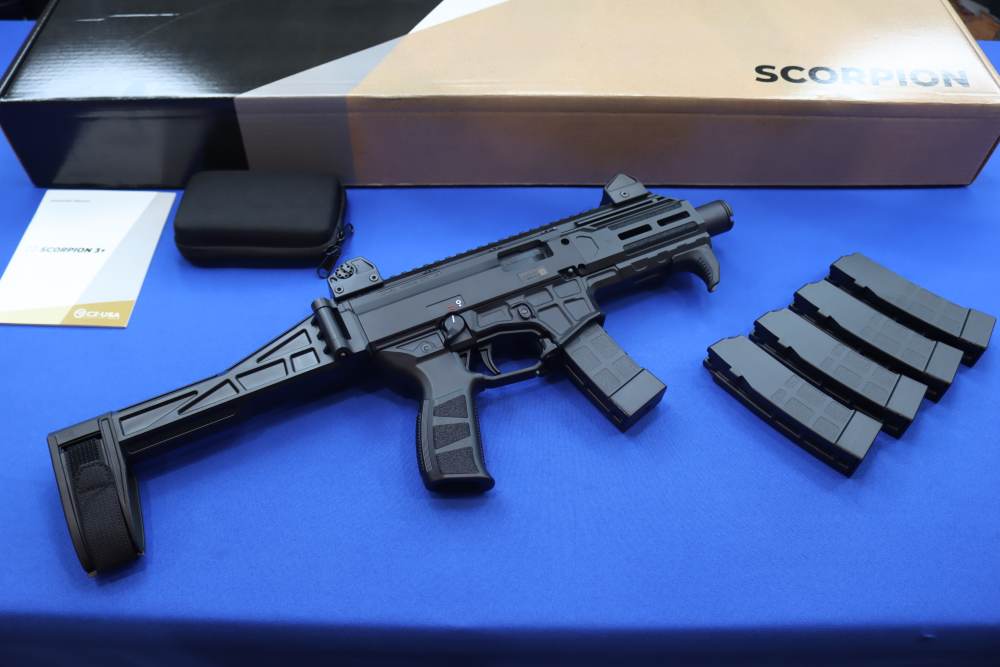 CZ Model SCORPION 3+ MICRO Pistol 9MM 5-MAGS Folding Arm Brace 20RD Semi SA-img-0