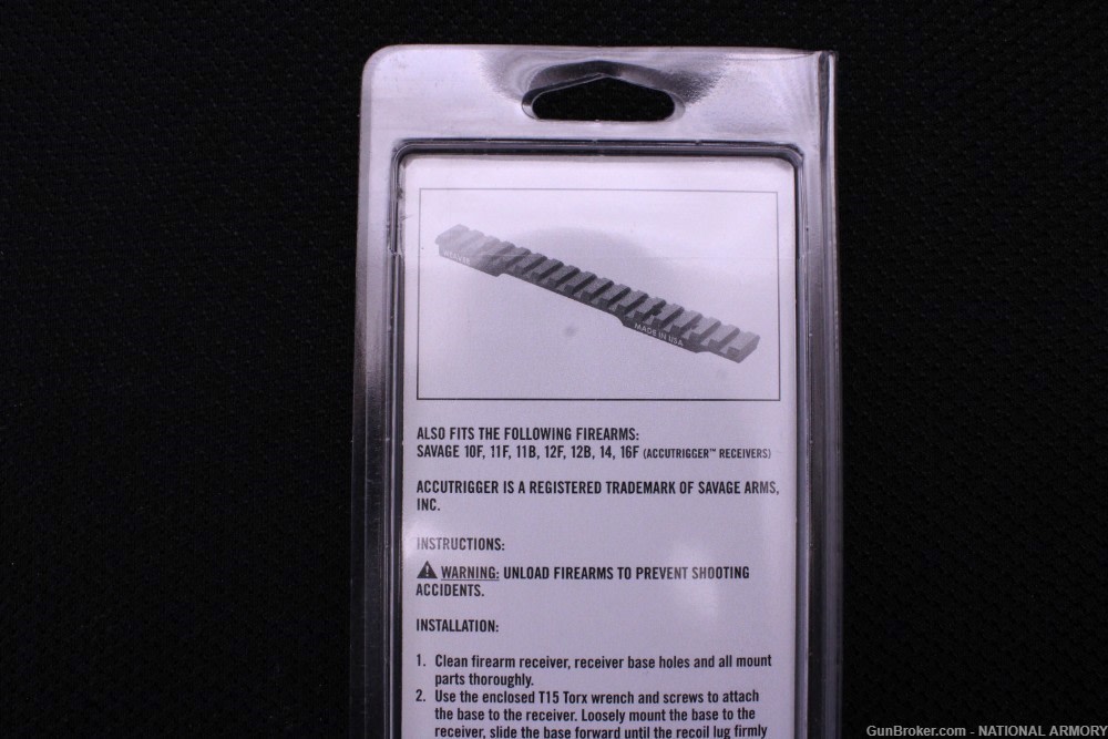 Weaver Savage 10 Short Action Accutrigger Extended Multi Slot BASE 99495-img-3
