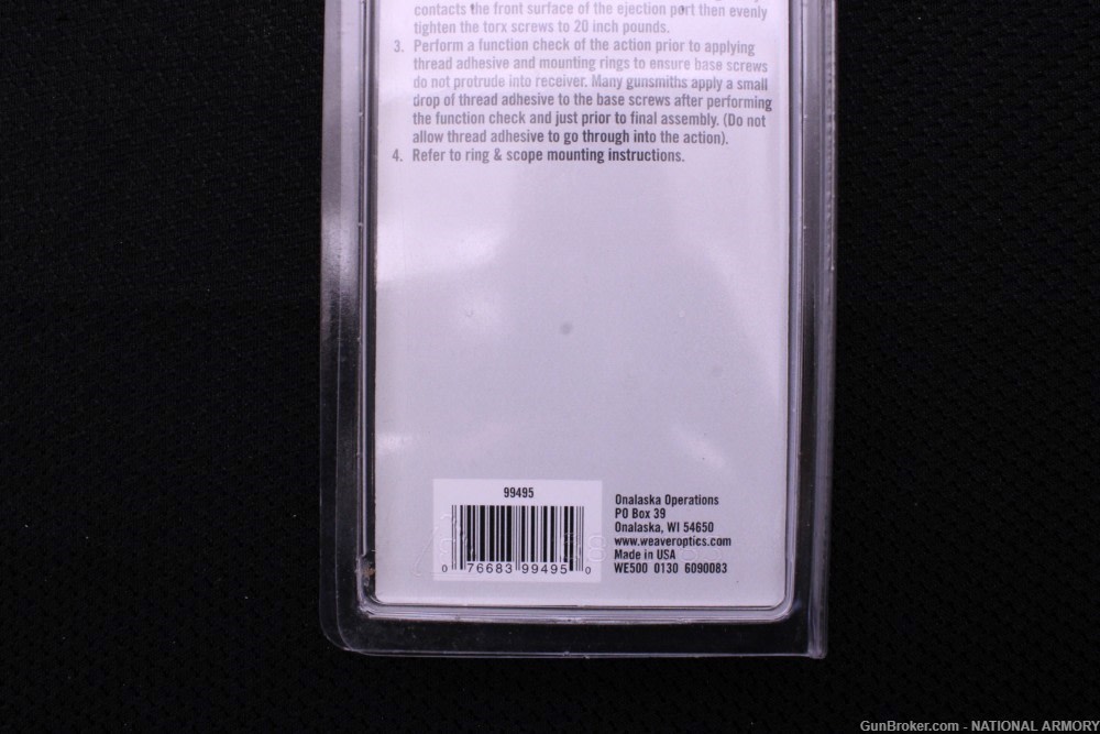 Weaver Savage 10 Short Action Accutrigger Extended Multi Slot BASE 99495-img-5