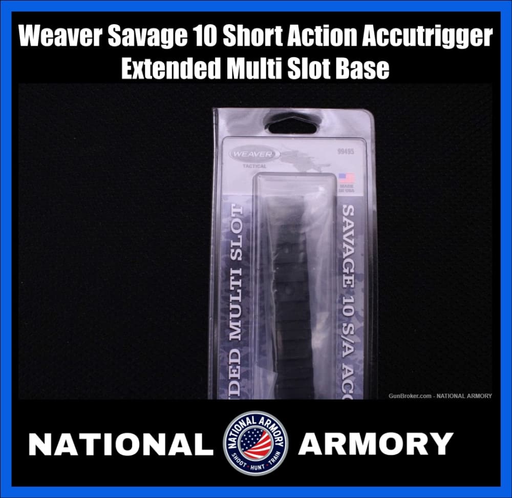 Weaver Savage 10 Short Action Accutrigger Extended Multi Slot BASE 99495-img-0