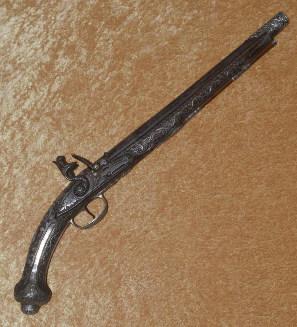 Ottoman Silver-Encrusted Flintlock pistol, ca. 1800-img-0