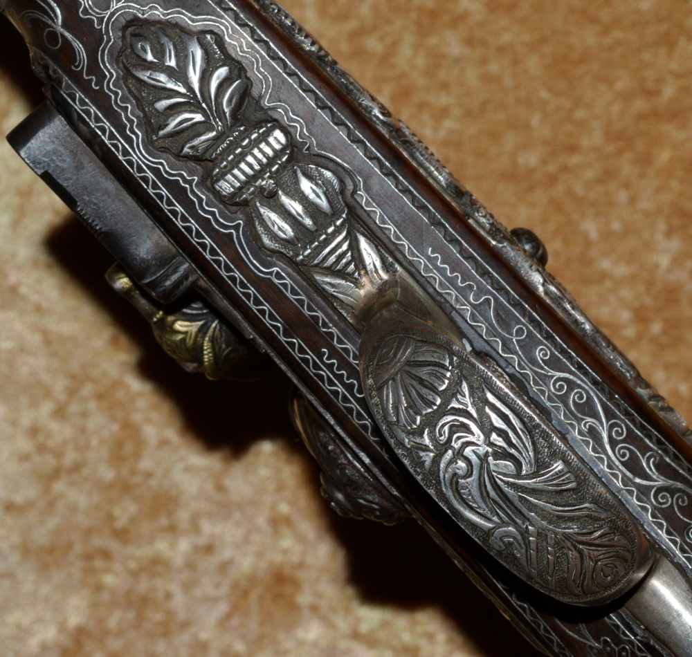 Ottoman Silver-Encrusted Flintlock pistol, ca. 1800-img-7