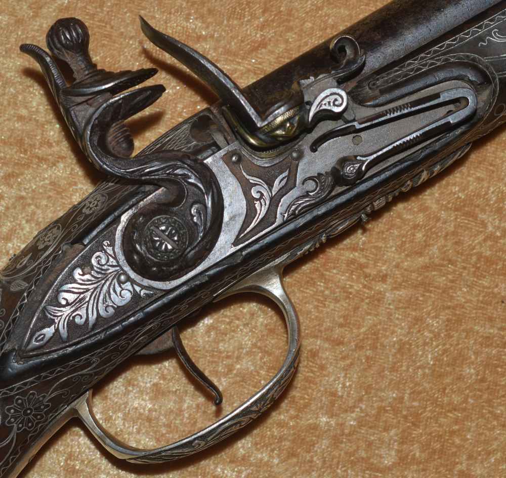 Ottoman Silver-Encrusted Flintlock pistol, ca. 1800-img-2