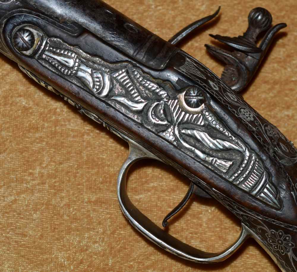 Ottoman Silver-Encrusted Flintlock pistol, ca. 1800-img-3