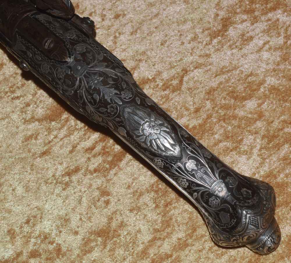 Ottoman Silver-Encrusted Flintlock pistol, ca. 1800-img-9