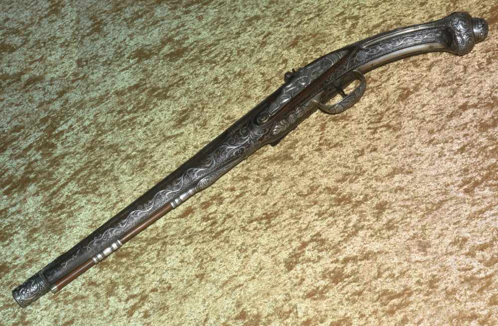 Ottoman Silver-Encrusted Flintlock pistol, ca. 1800-img-6