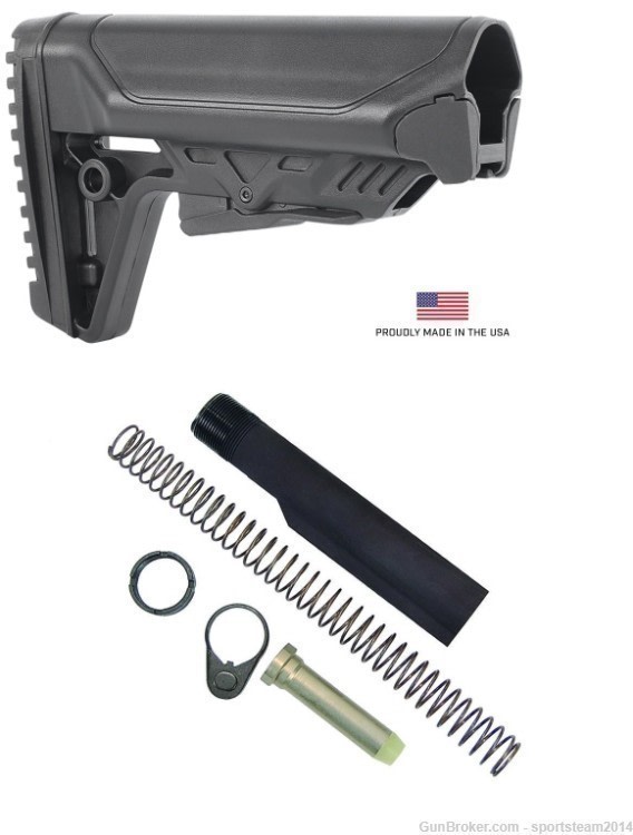 AR15 TBA14 2021 Cobra 6 Position Mil Spec AR Buffer Tube Butt Stock Kit-img-0