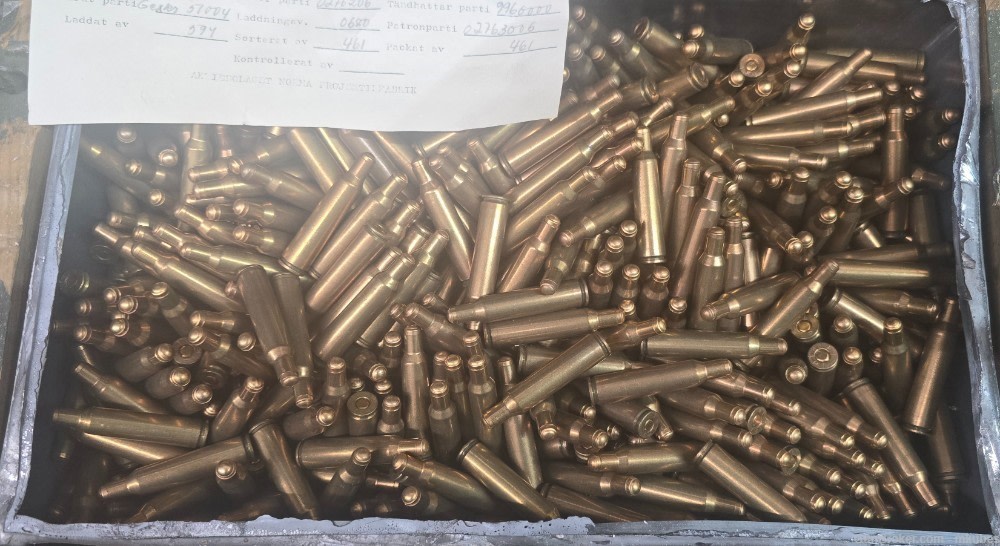 Swedish 6.5X55 Practice Ammo QTY 1400 Rounds Original Crate-img-0