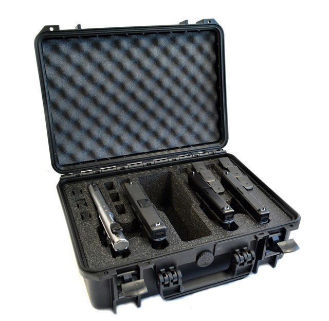 4 Pistol 12 Magazine DORO Heavy Duty Gun Case w/ Black Foam-img-0