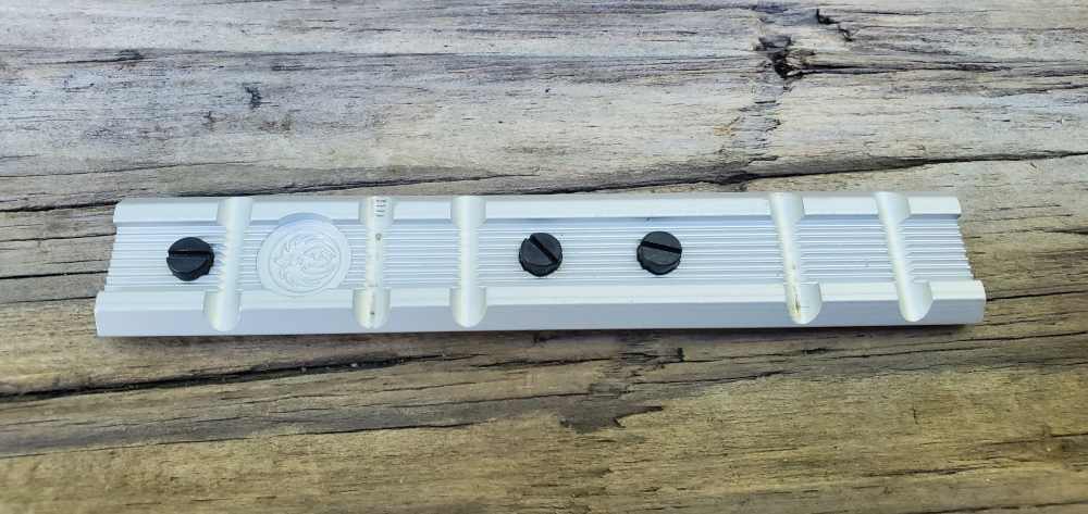 Ruger factory scope rail. Silver aluminum.-img-0