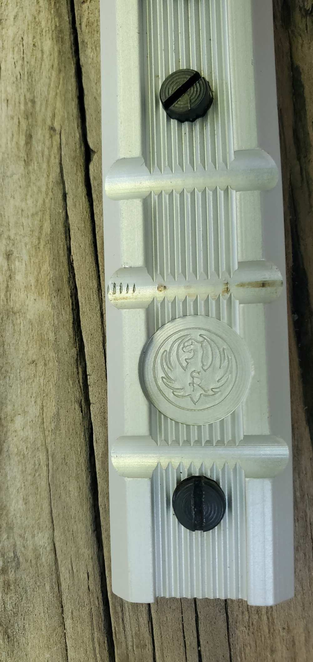 Ruger factory scope rail. Silver aluminum.-img-1