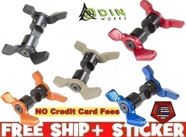 Odin Works Modular Ambidextrous Safety AR15 BLACK FDE RED or BLUE-img-0