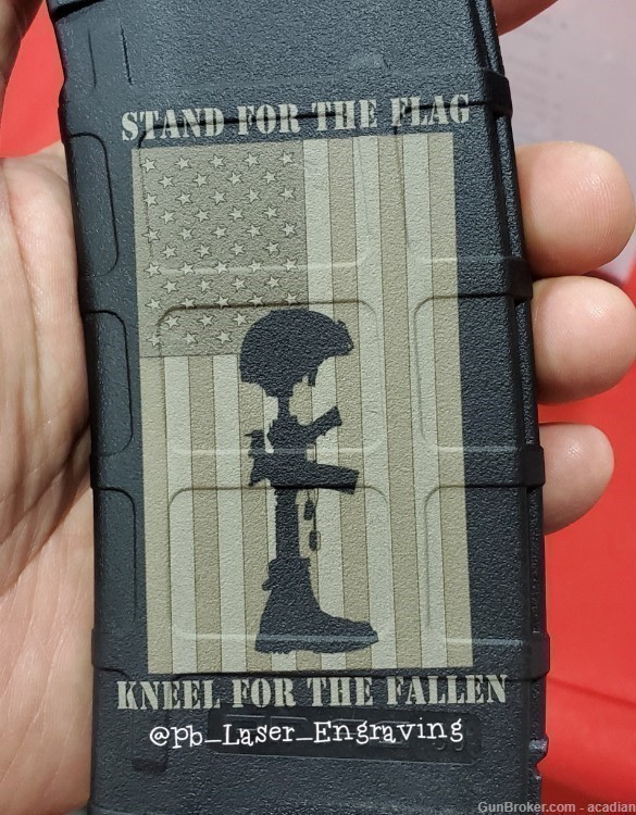 Stand for the Flag/Kneel for Fallen PMAG AR-15 magazine-img-0