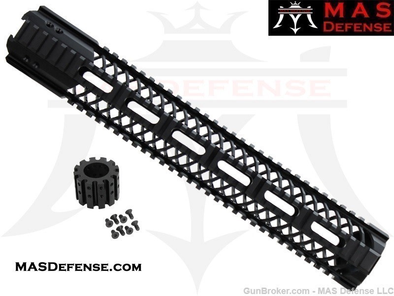 MAS DEFENSE 15" SQUADRON LIGHTWEIGHT QUAD RAIL - BLACK-img-1