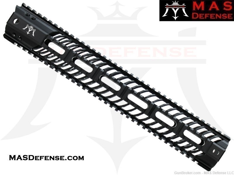MAS DEFENSE 15" SQUADRON LIGHTWEIGHT QUAD RAIL - BLACK-img-0