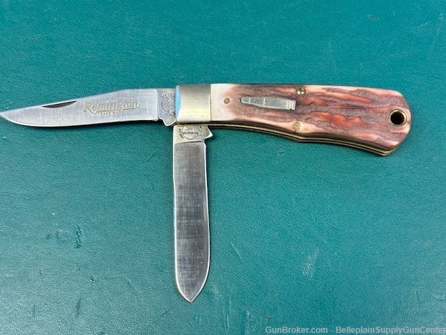 Remington Mini-Trapper Bullet Knife 2 Blade #R1178 1991-img-2