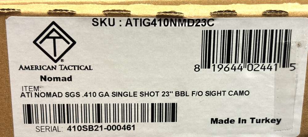 Factory New ATI Nomad 410 Ga Single Shot No Reserve!-img-8