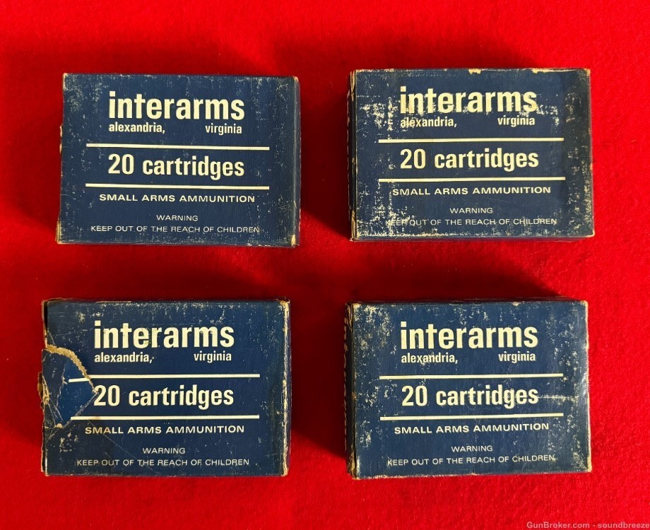 Lot of 4 Full Boxes of Rare Interarms .30-06 Ammunition -img-0