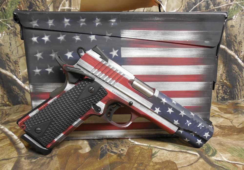 Citadel 1911-A1 45ACP w American Flag Cerakote & Ammo Can IN STOCK-img-0