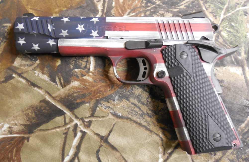 Citadel 1911-A1 45ACP w American Flag Cerakote & Ammo Can IN STOCK-img-1