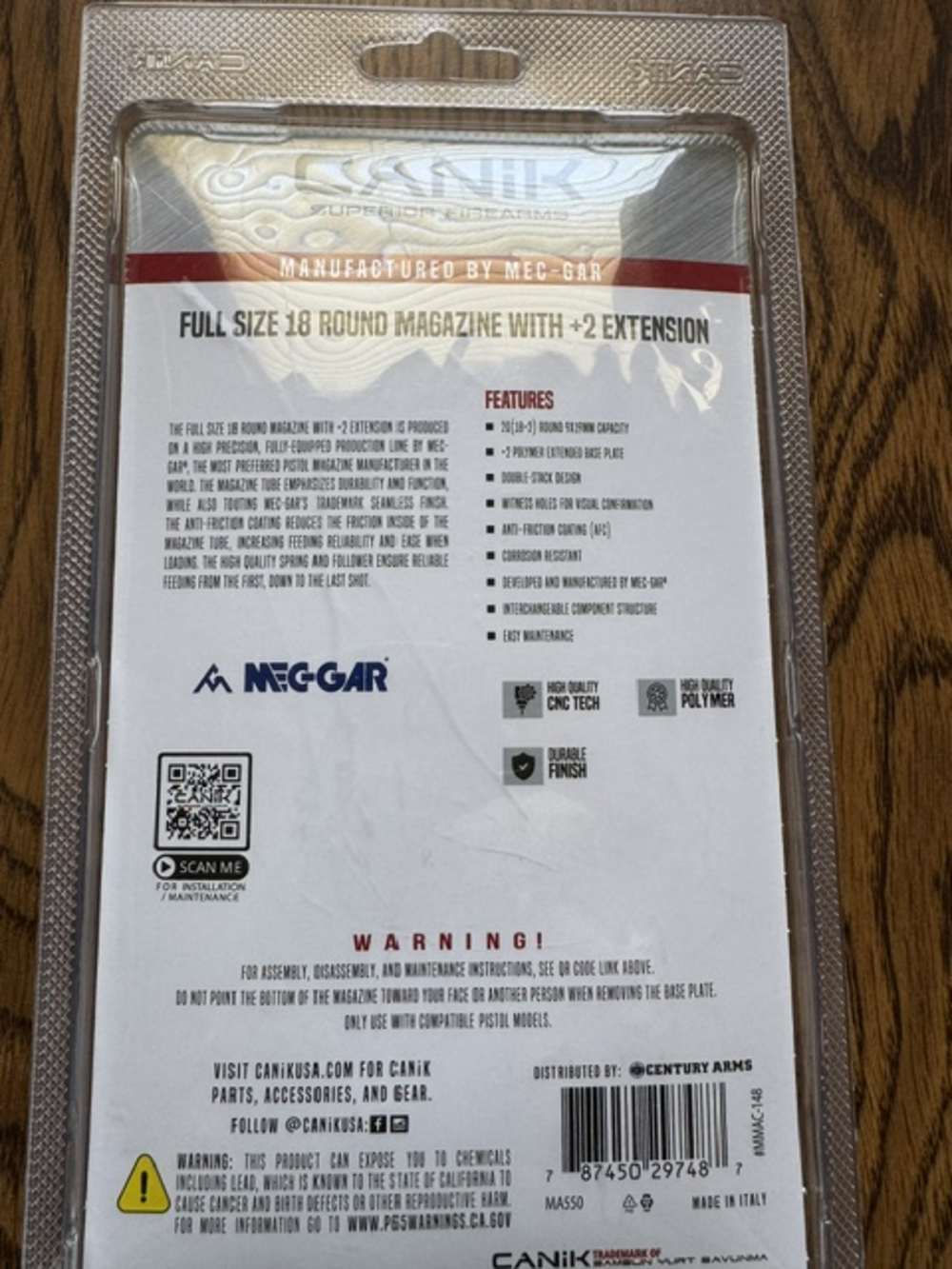 Canik TP9 9mm 20 Round Magazine - MA550-img-1