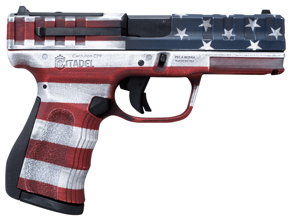 Citadel CITCP9USACAN Centurion CP9 9mm 14+1 USA Flag Cerakote W/ Ammo Can-img-1