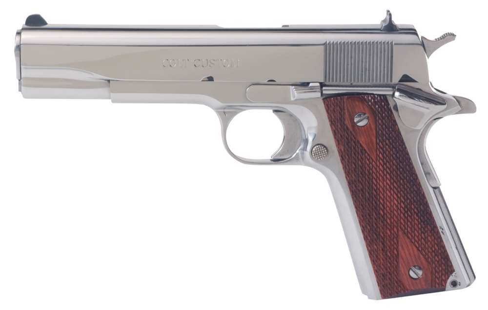New-Colt 1911 Custom Government .45 ACP 5" Bright Stainless $ Super Deal $-img-0