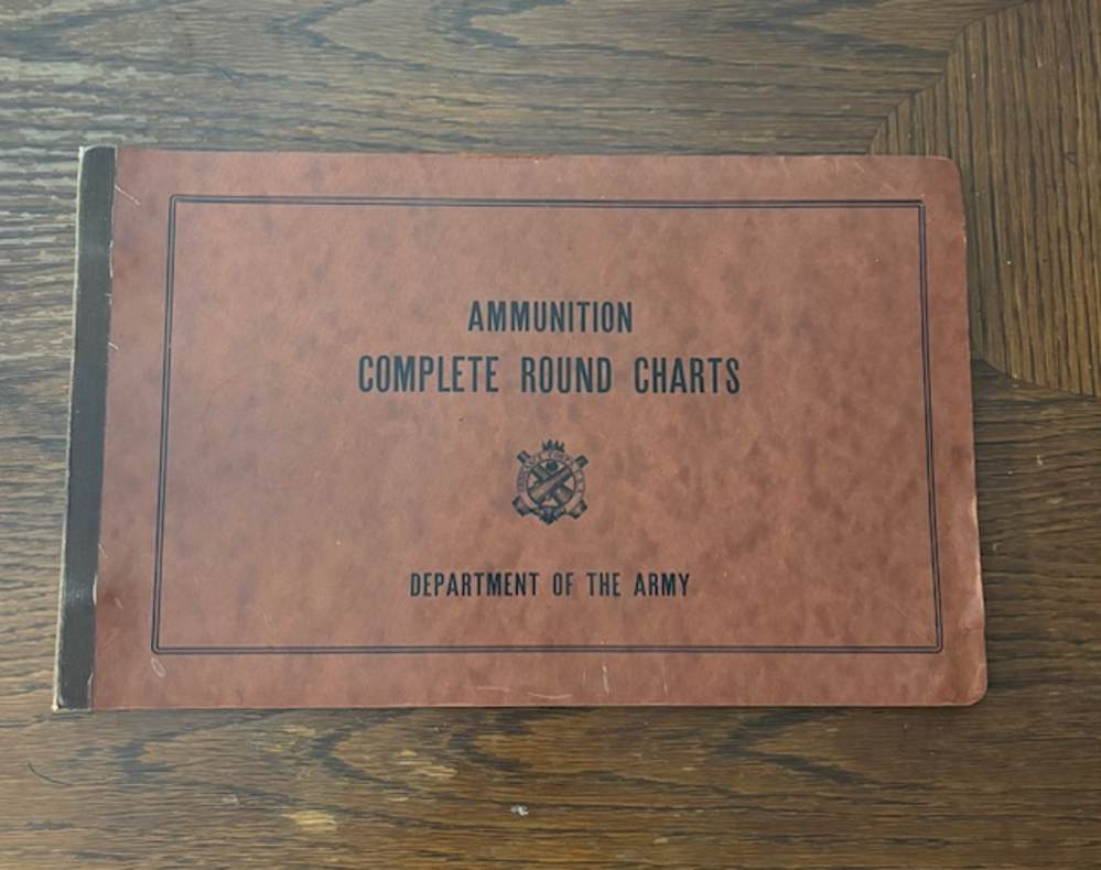 1954 US ARMY PICATINNY ARSENAL NJ AMMUNITION COMPLETE ROUND CHART MANUAL-img-0