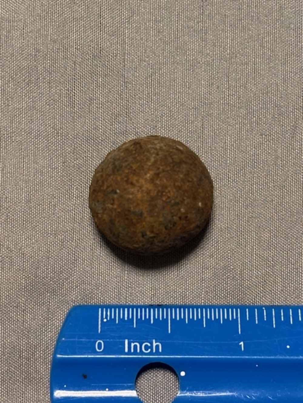 8 PIECES DIFFERENT SIZE GRAPESHOT INERT CANNON BALL ALL FROM PENNSYLVANIA -img-7