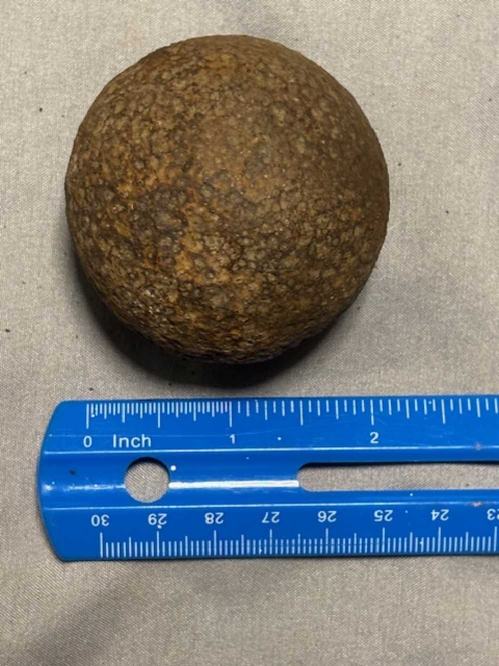 8 PIECES DIFFERENT SIZE GRAPESHOT INERT CANNON BALL ALL FROM PENNSYLVANIA -img-1