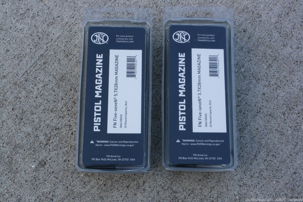 MUST HAVE FN Five Seven 5.7x28mm 20rd Mag Black NEW (2 Pack)-img-1