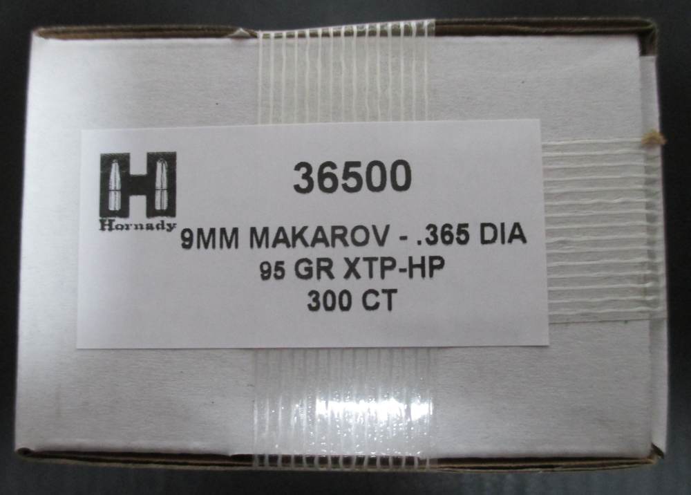 HORNADY 36500 - 9MM MAKOV .365 DIA - 95 GR XTP-HP - 300 CT-img-0
