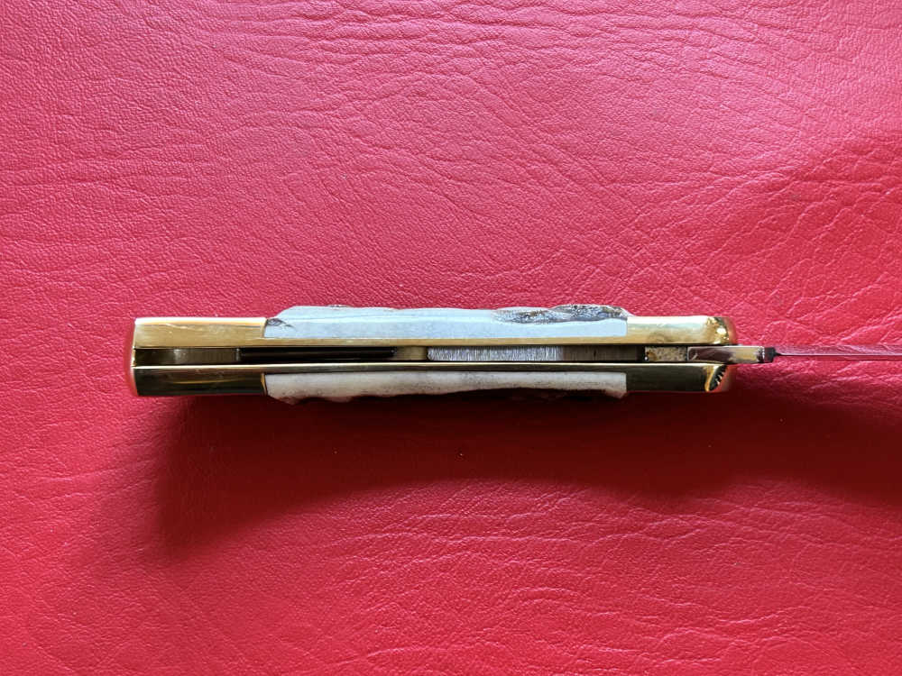 Vintage Indiana Maniago Italy Stag Lockback Pocket Knife NOS -img-3