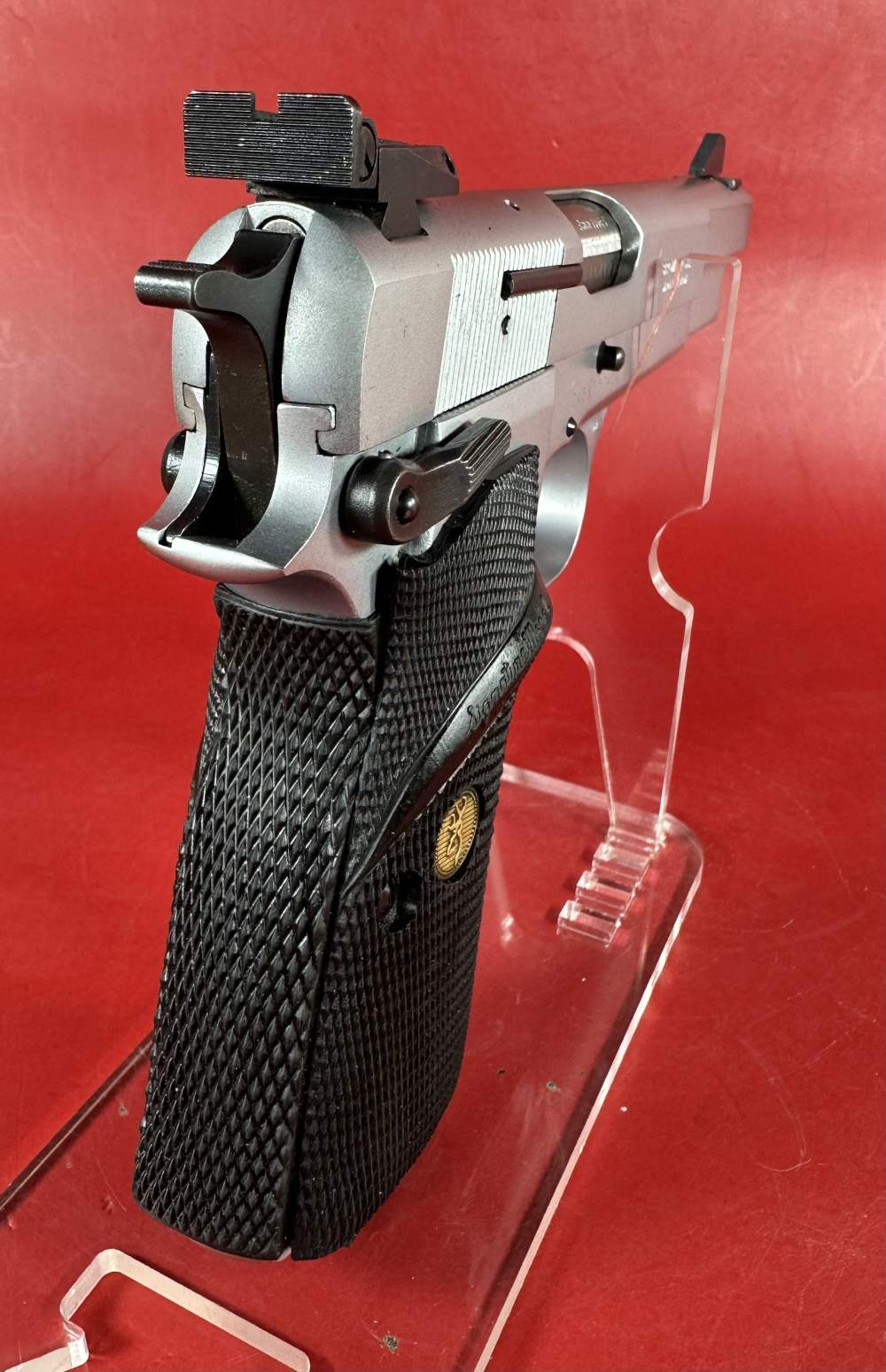 1996 Browning Hi power, Silver Chrome, Gold Trigger, Adj Sights, 9mm 2-13rd-img-7