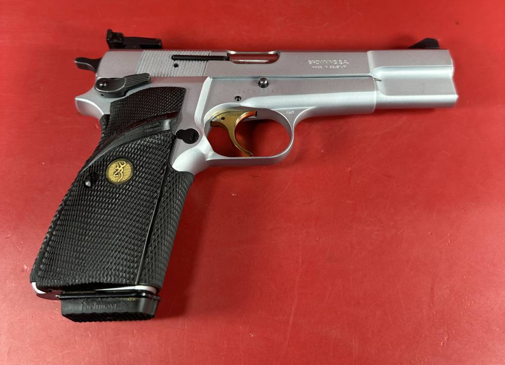 1996 Browning Hi power, Silver Chrome, Gold Trigger, Adj Sights, 9mm 2-13rd-img-13