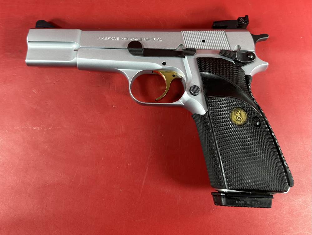 1996 Browning Hi power, Silver Chrome, Gold Trigger, Adj Sights, 9mm 2-13rd-img-12