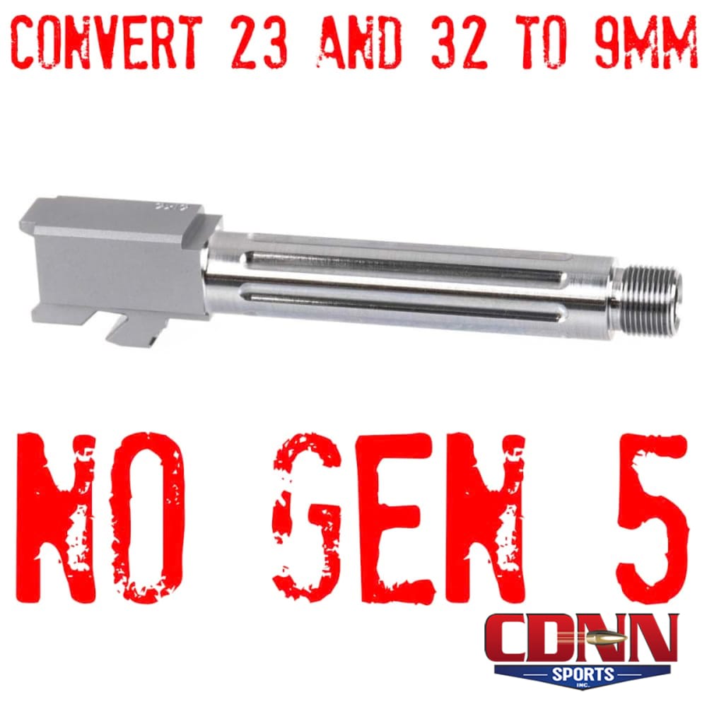 Glock 23 32 9mm Conversion THREADED Fluted SS Match Barrel 4.5" NEW-img-0