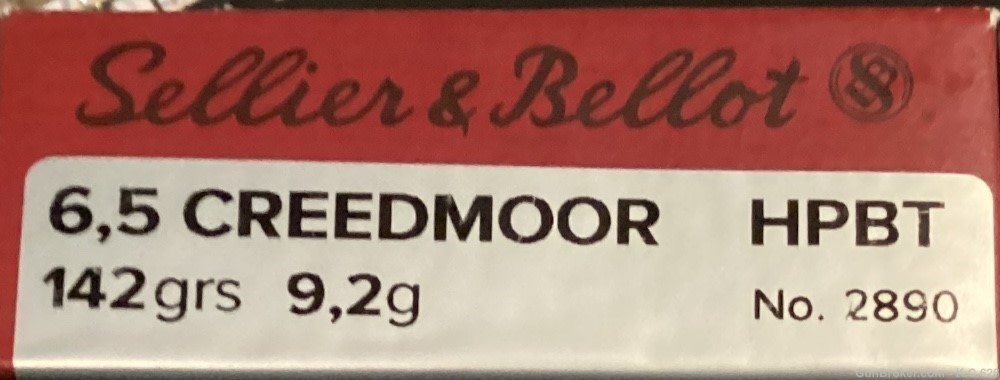6.5 cr Sellier + Bellot 142 gr HPBT 20 round box Free Shipping -img-0