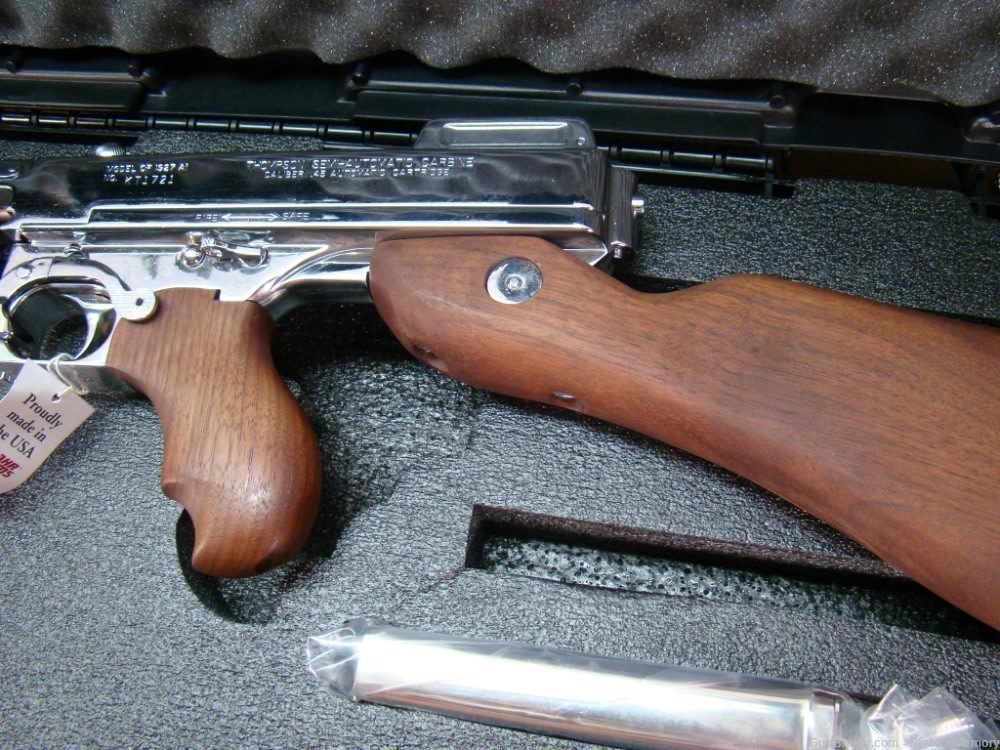 Thompson 1927A1 .45ACP Deluxe Tommy Gun 45 T150DCR 50rd drum 16.5" Chrome !-img-16